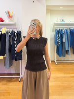 Ruffle top Brown