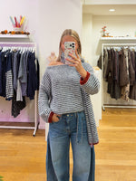 Halter sweater navy