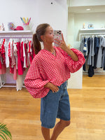Vichy blouse red