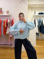 Bubble sweater blue