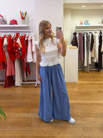 Vichy pants kobalt