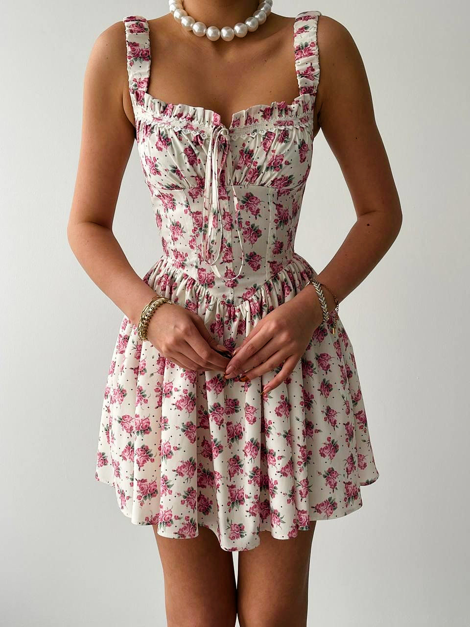 Pink roses dress dress pre-order