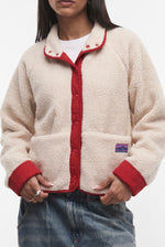 Double sided teddy jacket red