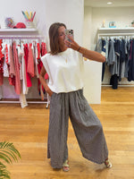 Vichy pants dark brown