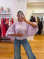 Lizzy blouse pink stripes