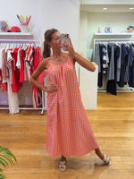 Vichy strapless dress