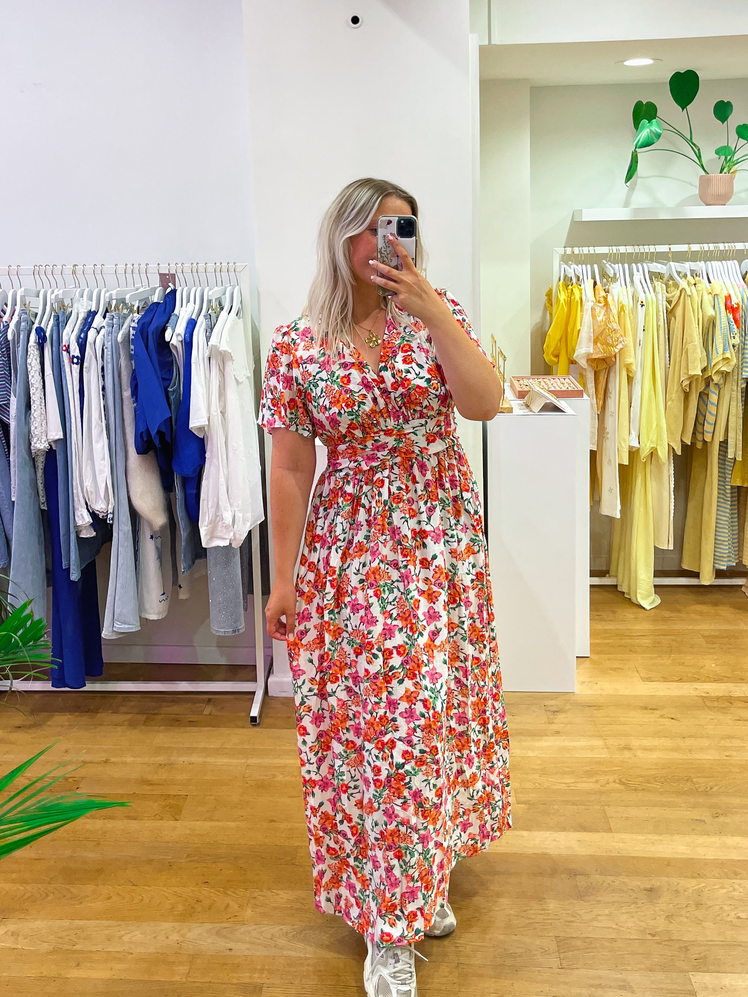 Red flower dress