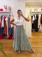 Kaki skirt stripes