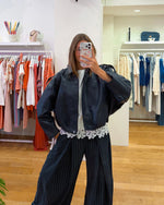 Navy balloon jacket
