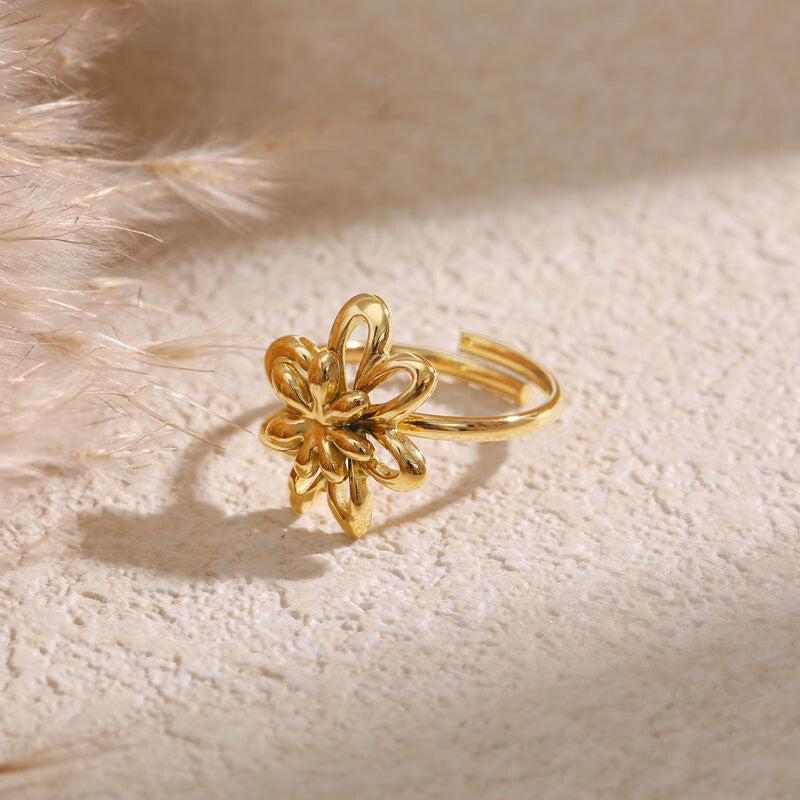 Double small flowers ring