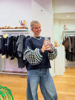 Checkered sweat Navy