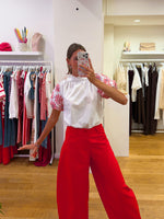 Flower sleeve top daisy