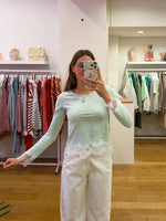 Pretty green lace top