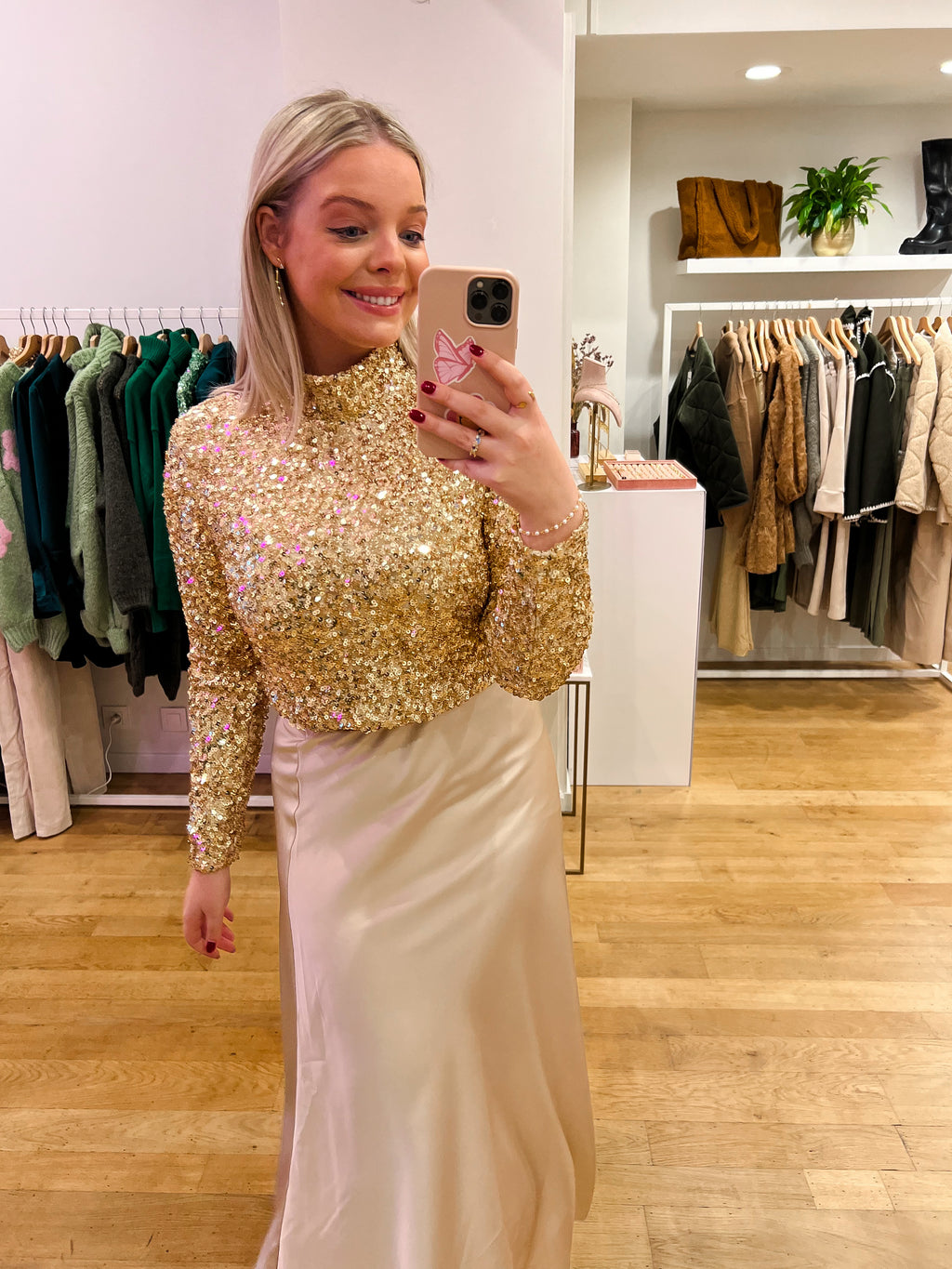 Glitter top gold
