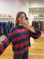 Sweatshirt bordeaux/navy