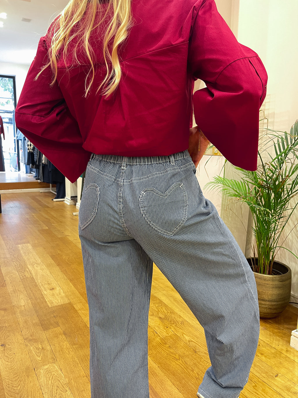 Striped heart pants