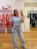 Blue flower top