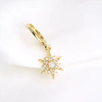 Single earring opal star