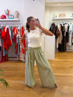 Vichy pants green