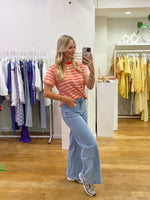 Multi stripes tee red