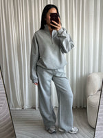Comfy sweat zipper grey