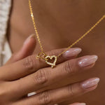 Double heart necklace