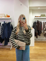 Kaki striped sweat