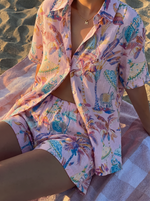 Beach set palmtrees