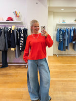 Longsleeve open back red