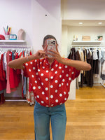 Giletje red polka