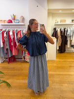 Vichy skirt blue