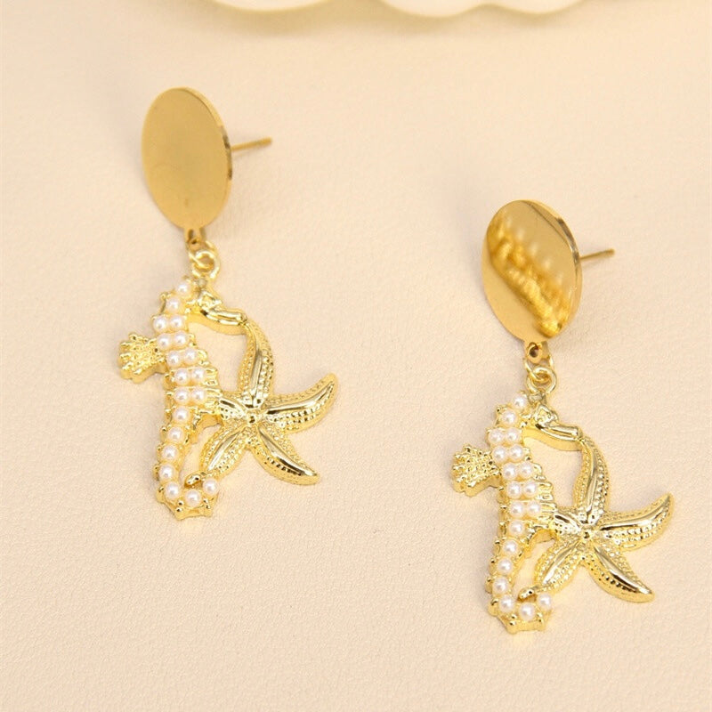 Sea horse earrings