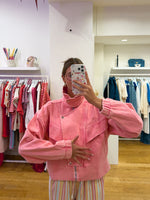Jeans jacket pink