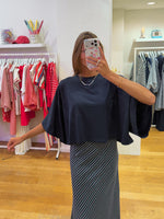 Wide tee navy