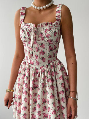 Pink roses dress dress pre-order