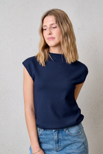 Knitted top navy