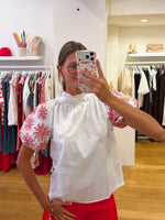 Flower sleeve top daisy