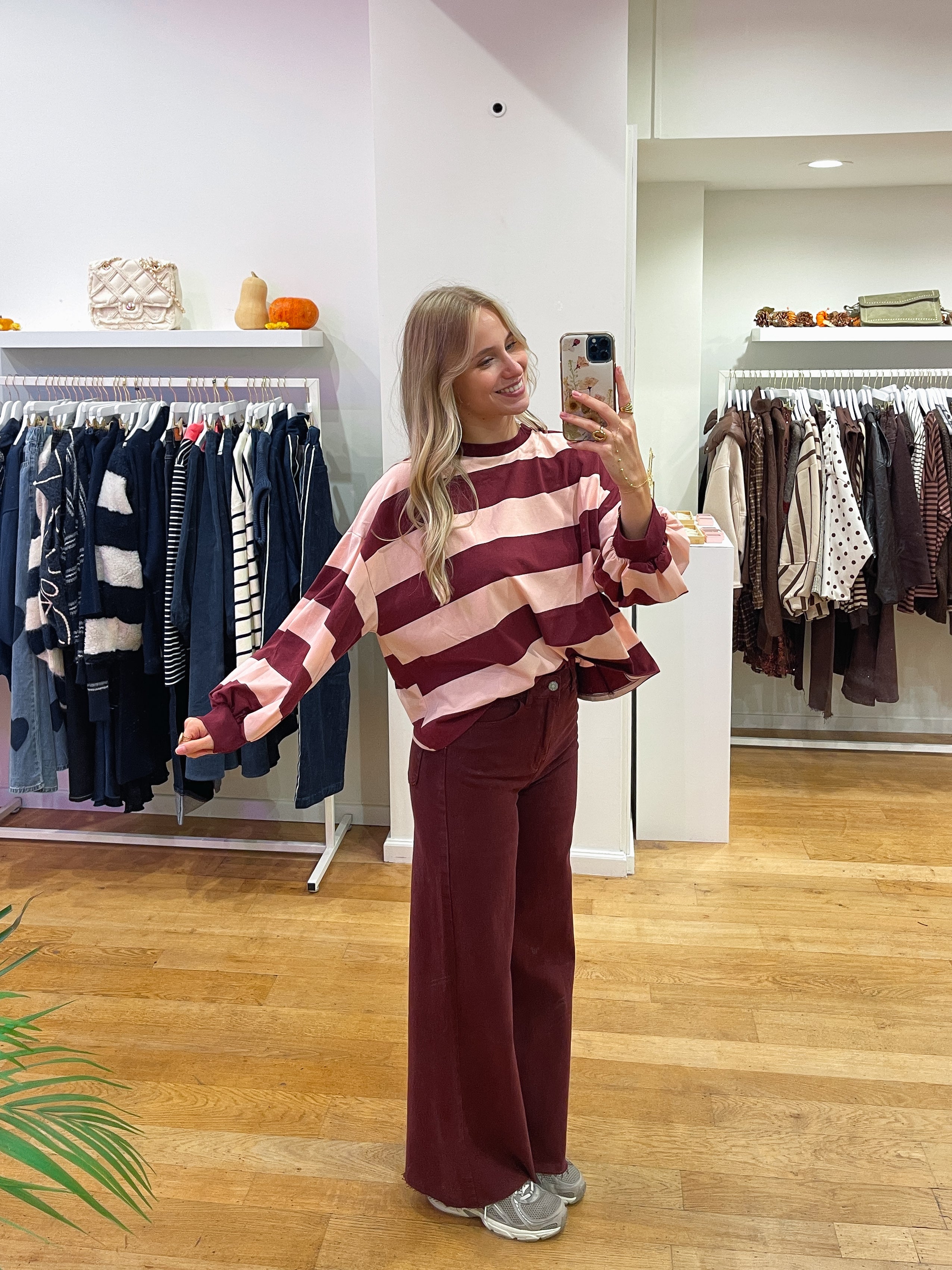 Longsleeve bordeaux pink