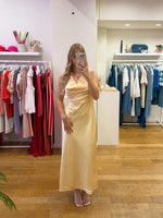 Waterfall dress yellow