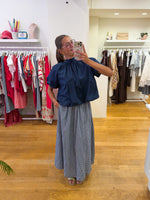 Vichy skirt blue