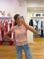Ruffles top dusty pink