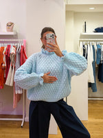 Bubble sweater blue
