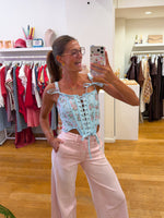 Corset top blue