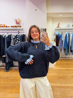 Cutie girl sweater blue