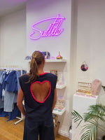 Heart debardeur navy
