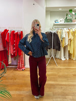 Polka jacket navy