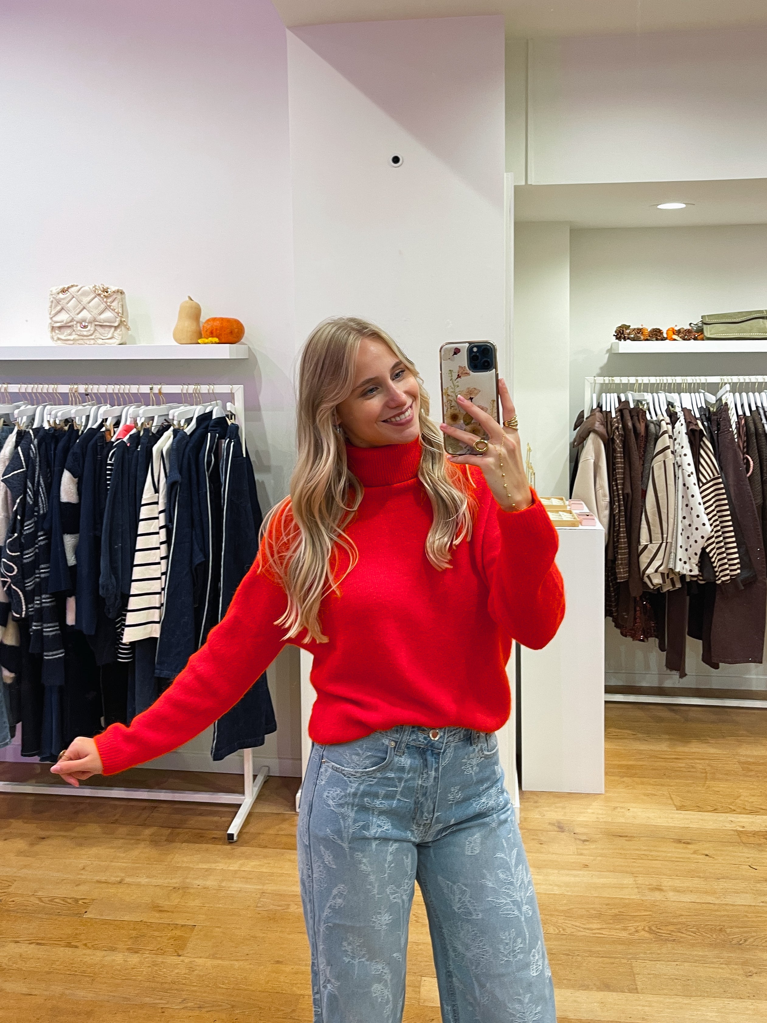 Soft colle longsleeve red