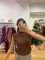 Lucce top glitter camel