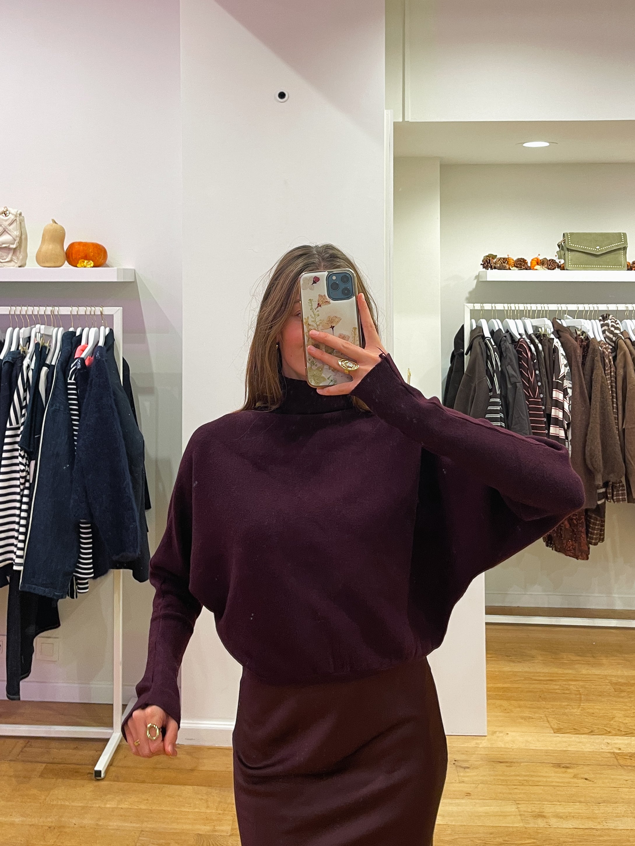 Longsleeve colle prune