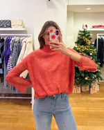 Debardeur navy+ lace top koraal